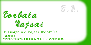 borbala majsai business card